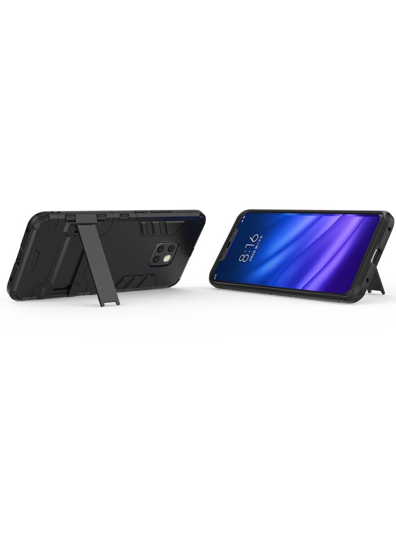 Phone Case Cover TPU+PC With stand in Back shock resistant compatible with Mate 20 Pro ( Black ) - Image 3