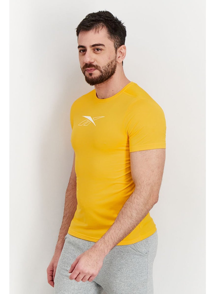 Reebok Men Sportswear Fit Workout Ready T-shirt, Orange  - Image 3