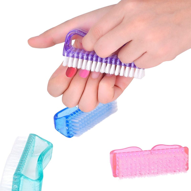 1 Pc Handle Grip Nail Brush Fingernail Cleaner Pedicure Scrub Foot Brushes Cleaning Tool Kit (Multicolor)(1 pc)