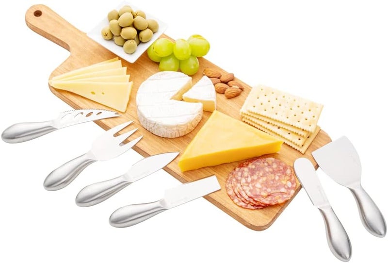 Restaurantware Met Lux Cheese Knives Set 1 Durable Charcuterie Utensils Set  6 Pieces Dishwashable Stainless steel 430 Cheese Platter Knives Includes Cheese Knives Fork and Spreader - Image 1
