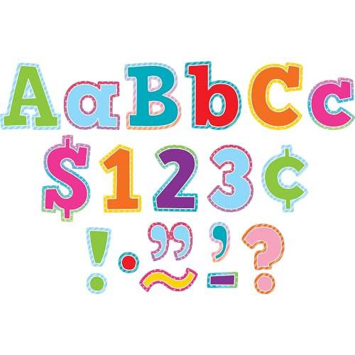 Teacher Created Resources Colorful Vibes Bold Block 4" Letters Combo Pack (TCR8777) - Image 1
