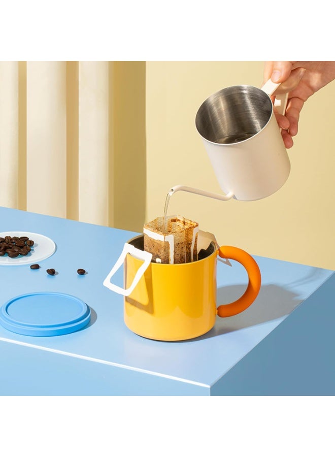 CHAKO LAB Insulated Mug 11Oz Stainless Steel Coffee Mug Double vacuum wall with Silicone Lid and Rubber non-slip handle，BPA free - Image 2