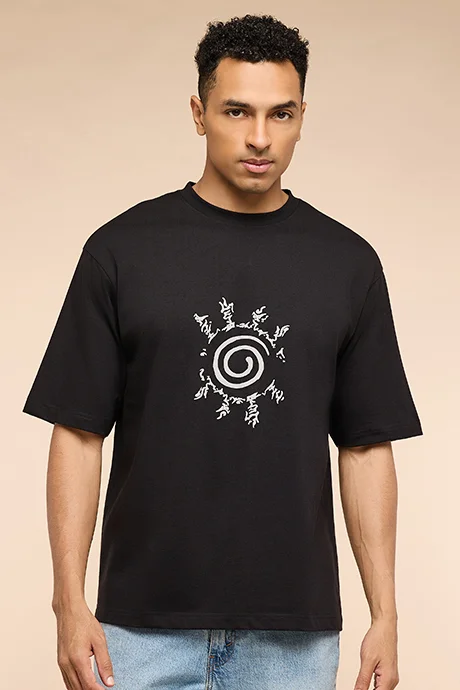 أر أند بي Naruto Printed T-Shirt with Crew Neck and Short Sleeves