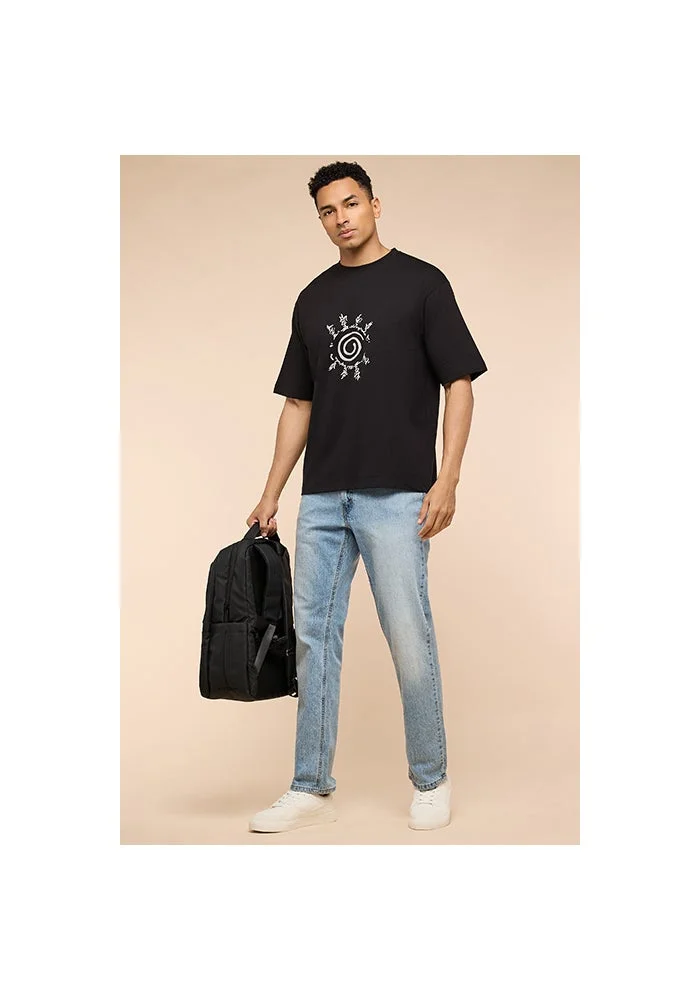 أر أند بي Naruto Printed T-Shirt with Crew Neck and Short Sleeves