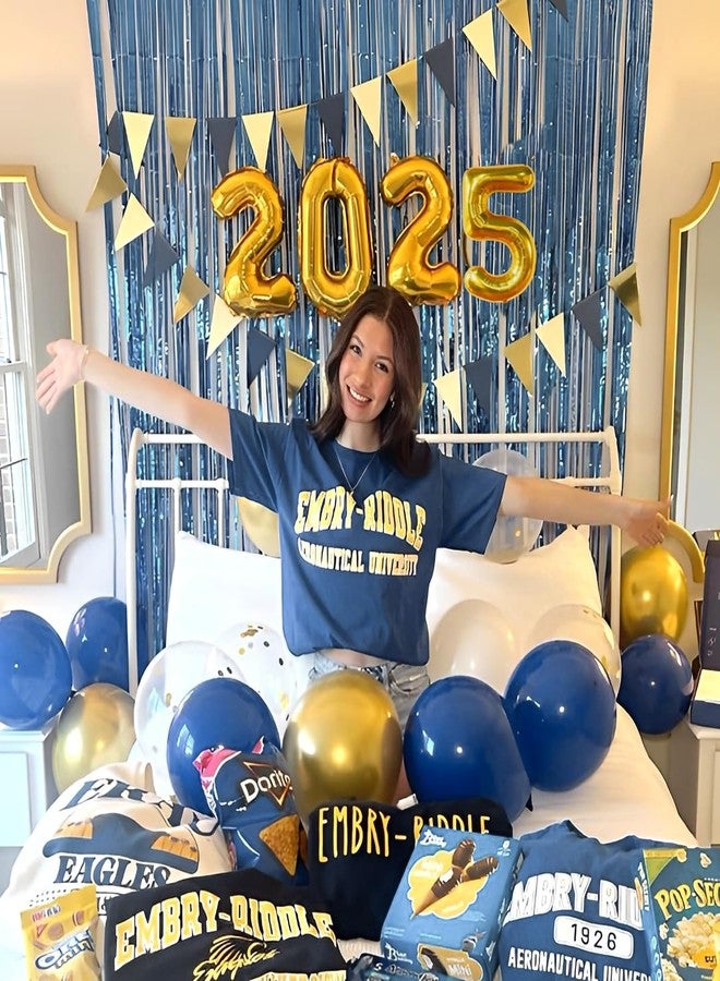 Netnology Navy Blue Gold Balloons Set, 60Pcs 12 Inch Navy Blue White Metallic Gold and Gold Confetti Latex Balloon for Birthday Baby Shower Bridal Shower Wedding Graduation Party Decorations - Image 5