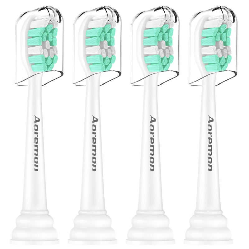 Aoremon Replacement Heads for Philips Sonicare C2 C1-4Pcs Brush Heads Compatible with All Phillips Sonicare Click-on Eltectric Toothbrush Model - Image 1