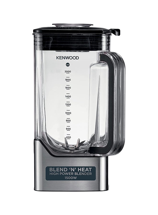 KENWOOD Premium Power Blender Smoothie Maker Blend N Heat  With  Tritan Jar, 2 Smoothie2Go Bottles, Heating Function For Soup, 10 Speed+6 Preset Programs, Ice Crush Function 1500 W BLM92.920SS silver - Image 2