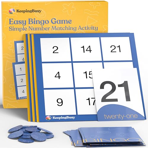 Keeping Busy Bingo Dementia Activities for Seniors Games for Seniors with Dementia Products for Elderly Alzheimers Products for Elderly Alzheimers Activities Bingo Games Cards Chips 6 Board Set - Image 1