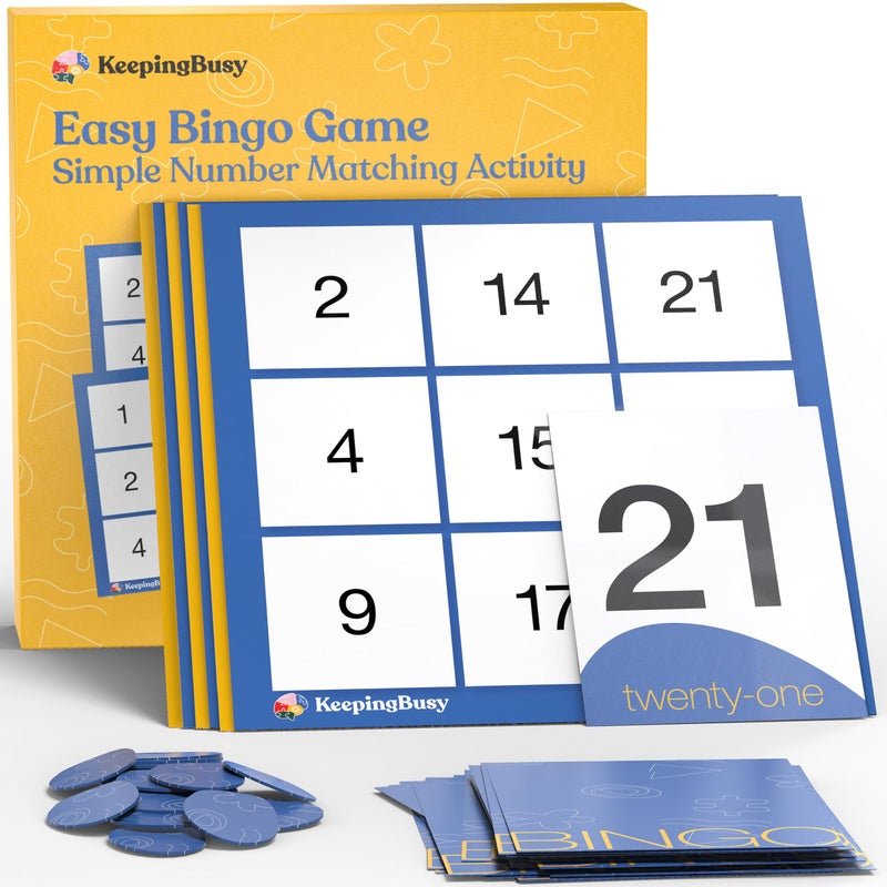 Keeping Busy Bingo Dementia Activities for Seniors Games for Seniors with Dementia Products for Elderly Alzheimers Products for Elderly Alzheimers Activities Bingo Games Cards Chips 6 Board Set - Image 3