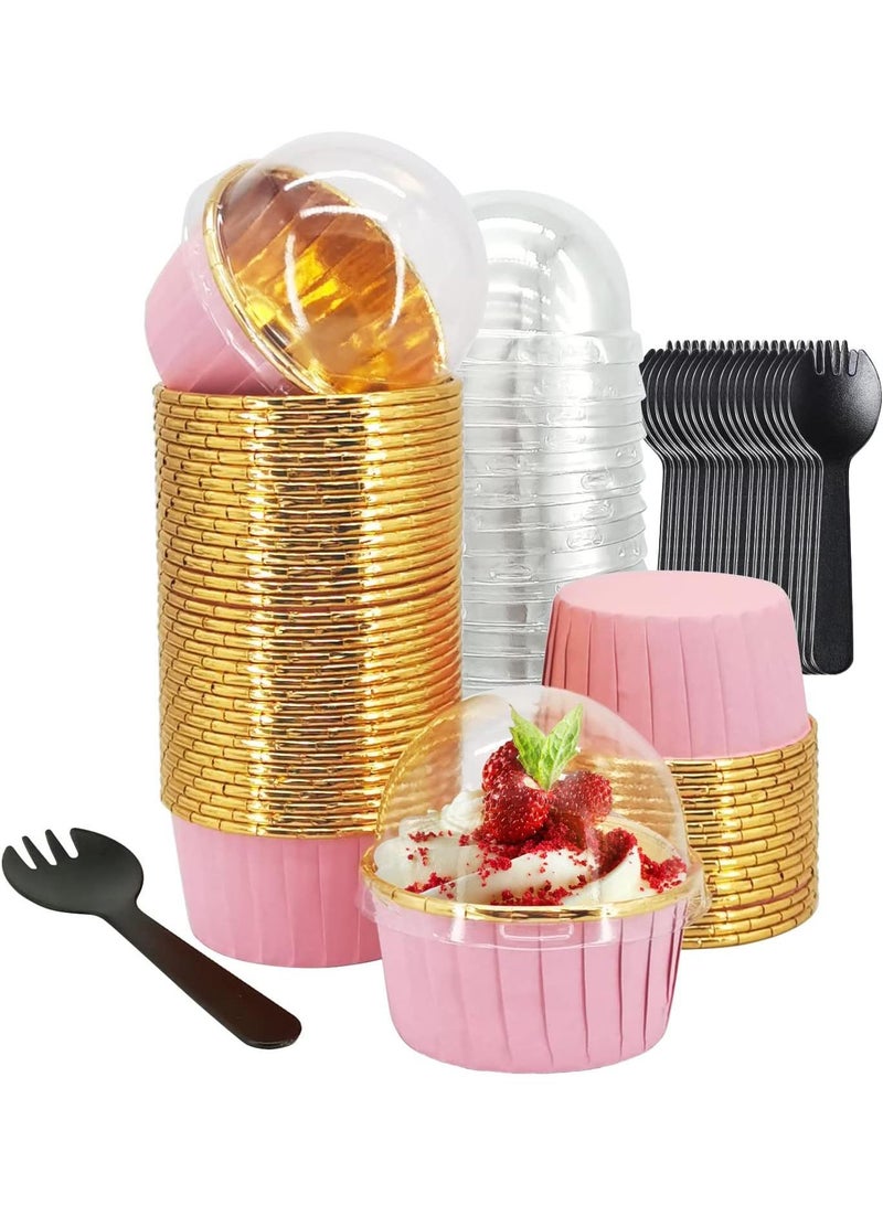 Bluejw 150-Piece Cake Baking Paper Cup Set Capped Rolled Edge Cake Cup And Muffin Cup - Image 1