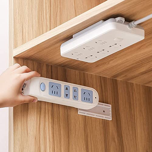 SHIDHMI Self Adhesive Power Strip Holder Fixator Wall-Mounted Desktop Socket Fixer Cable Organizer Multi-Purpose Punch-Free Wall Mount (4 Pcs) - Image 5