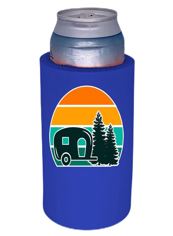 Coolie Junction Retro Camper Thick Foam Can Coolie (1, Royal Blue) - Image 1
