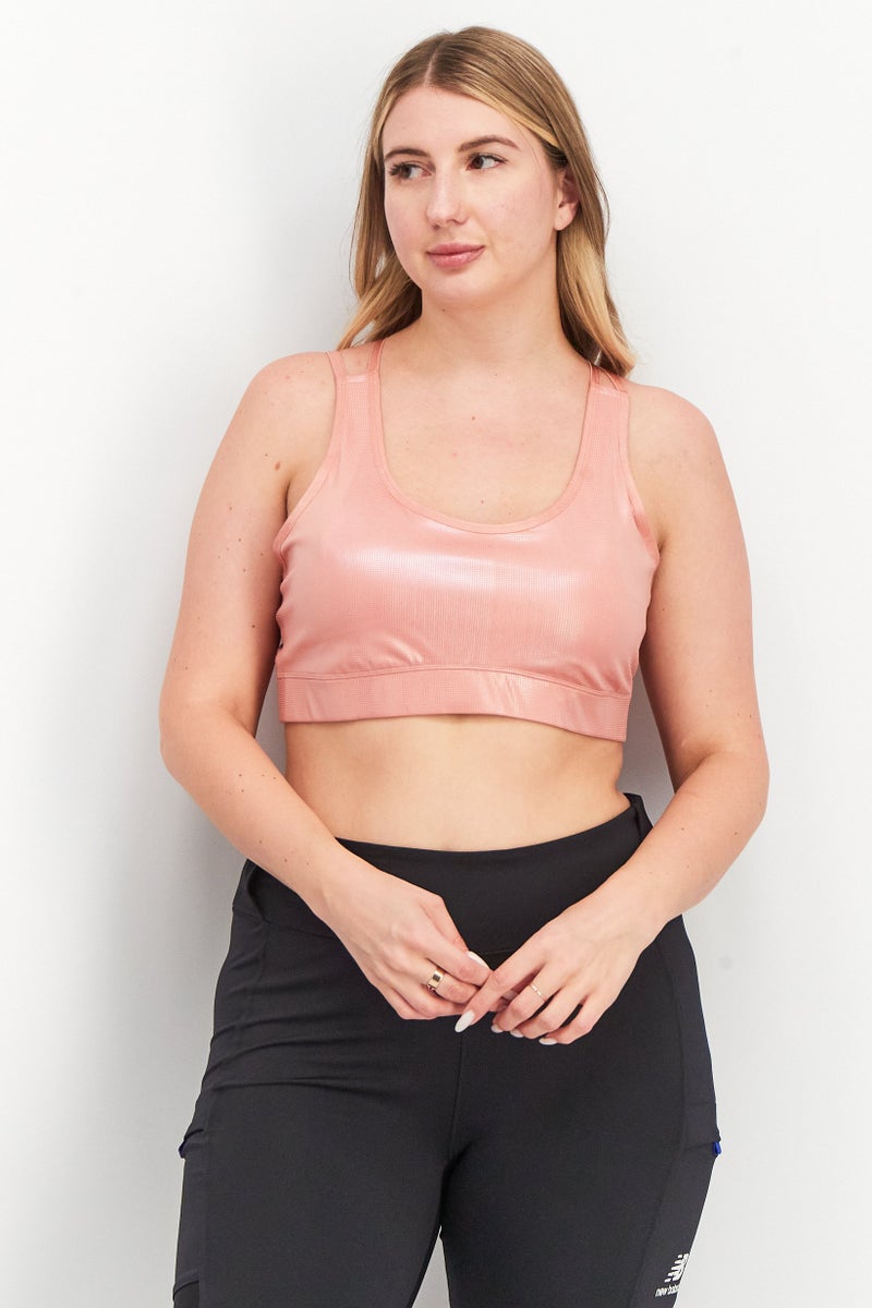 PUMA Women Sportswear Fit Padded Sports Bra, Pink - Image 1