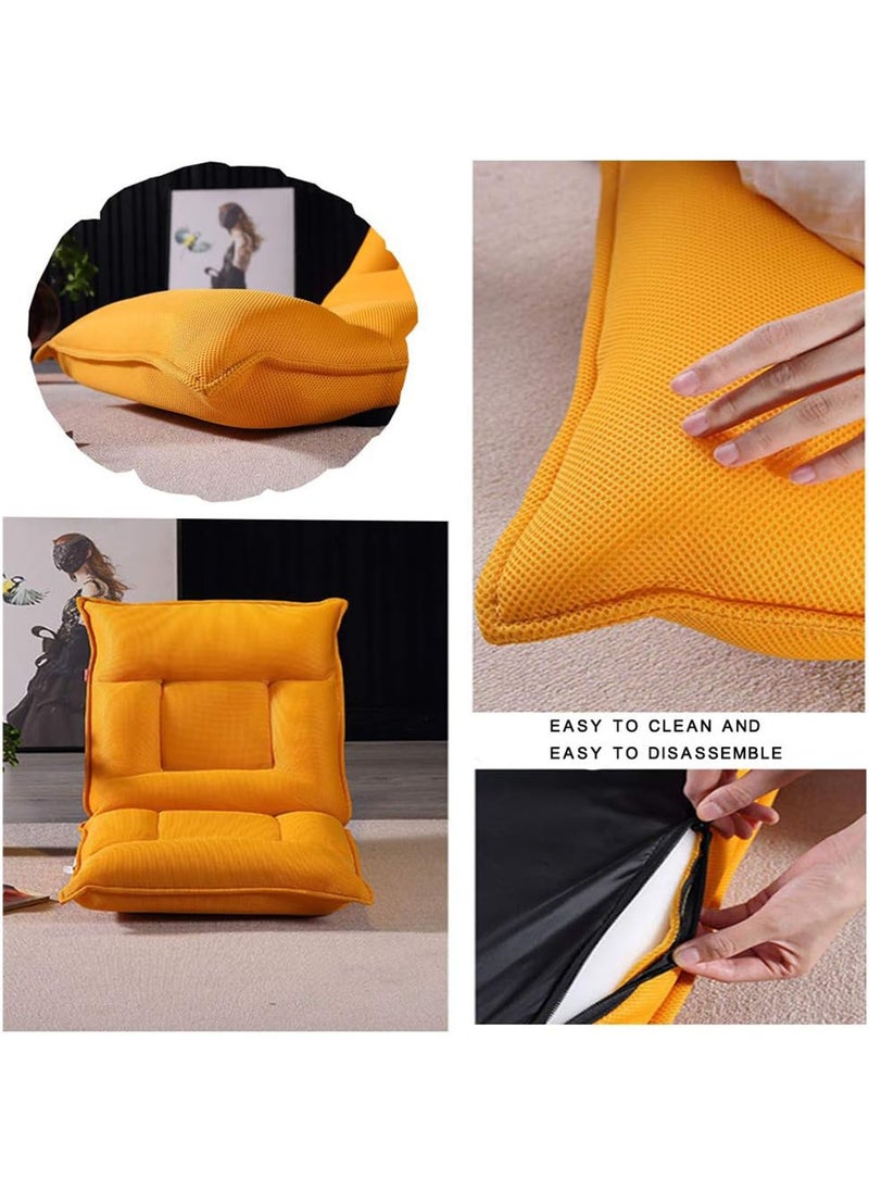LIMOS - Floor Chair Lazy Sofa Adjustable Padded Folding Chair with Back Support and Backrest Comfortable Chair - Image 1
