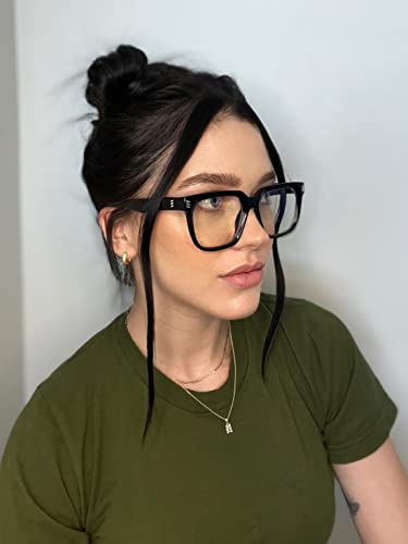 VISOONE Rectangle TR90 Blue Light Blocking Glasses Computer Eyewear with Preppy Look for Women and Men Cougar - Image 3