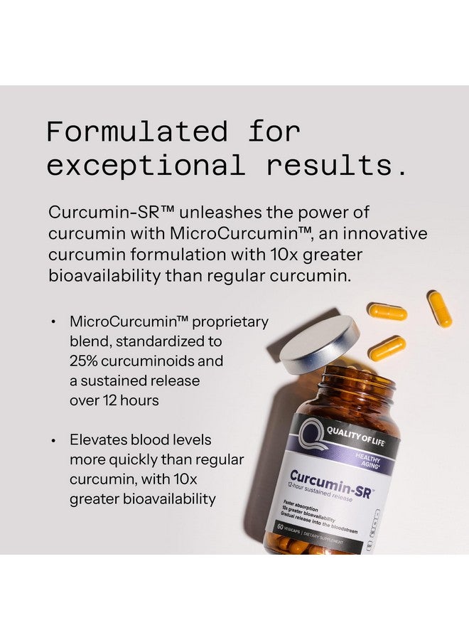 كوالتي أوف لايف جودة الحياة - الشيخوخة الصحية - دعم الالتهاب - الكركمين-SR - 60 كبسولة نباتية - Image 4