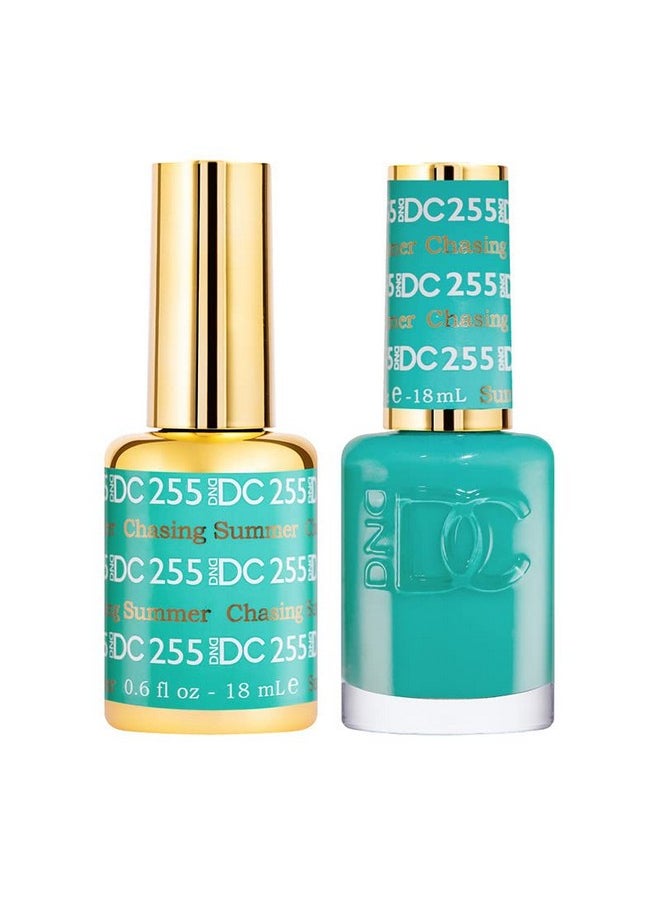 DAISY DND - Dnd Gel Polish Set 1 Each Of Blue Gel Polish And Blue Nail Polish 255 Chasing Summer 0.5 Fl Oz - Image 1