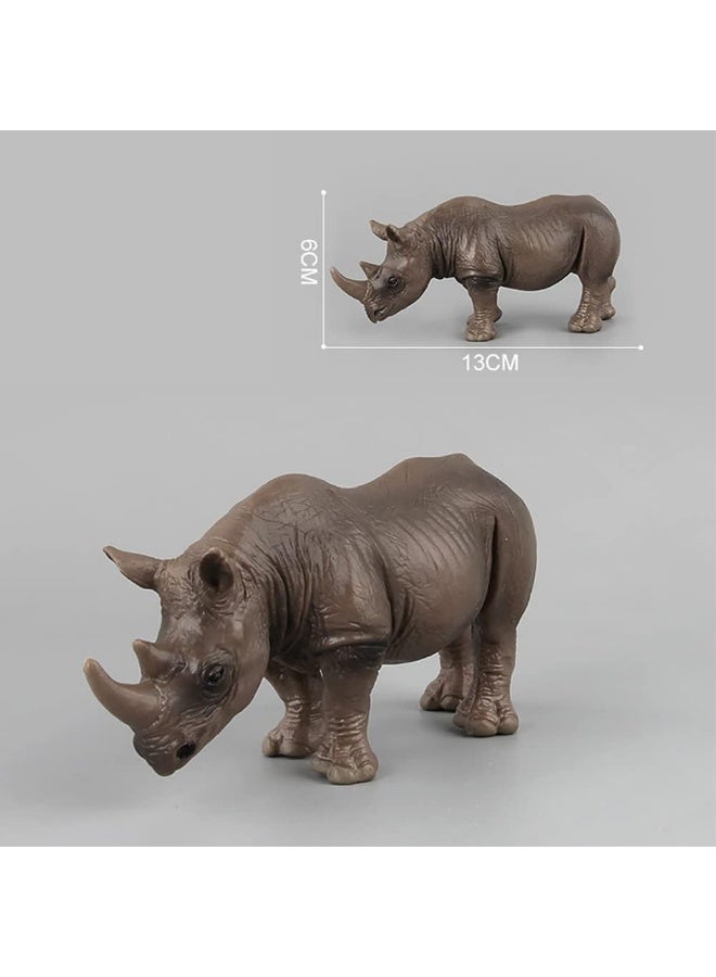 هالامودو أرقام حيوانات عائلة القرن 3 قطعة ، مجموعة لعبة القرن الواقعية ، الزينات الحيوانية البرية ، ألعاب معرفية حديقة حيوانات الغابة ، هدايا عيد ميلاد الأطفال - Image 3