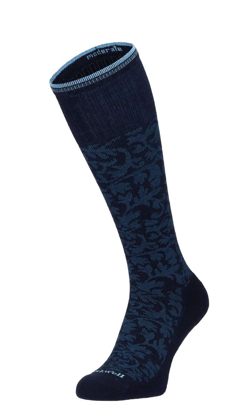 Sockwell Women's Damask Moderate Graduated Compression Sock, Navy - M/L - Image 5