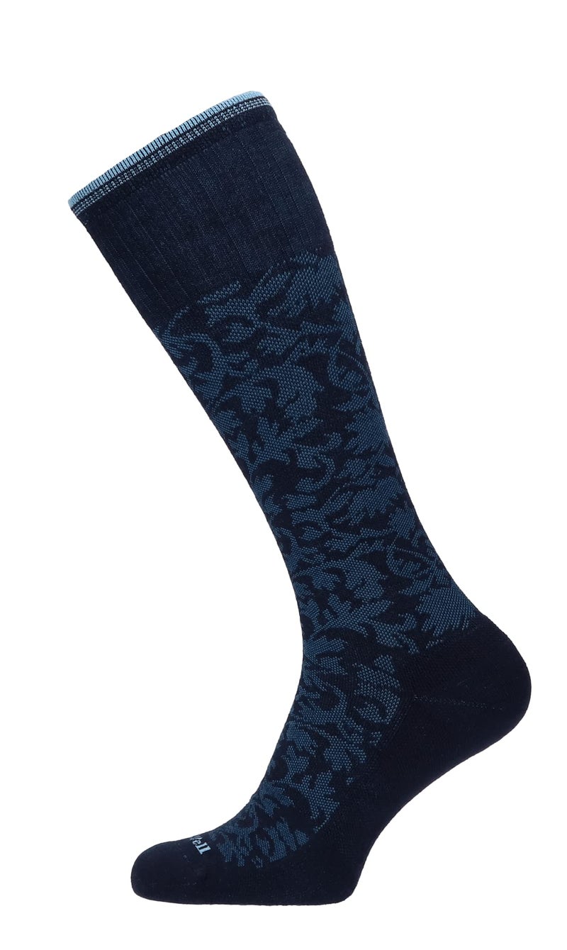 Sockwell Women's Damask Moderate Graduated Compression Sock, Navy - M/L - Image 3