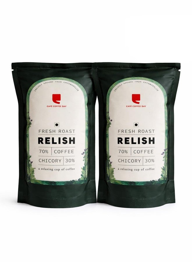 Cafe Coffee Day Filter Coffee Powder Relish 70% Coffee - 30% Chicory) 200 g (Pack of 2) - Image 1