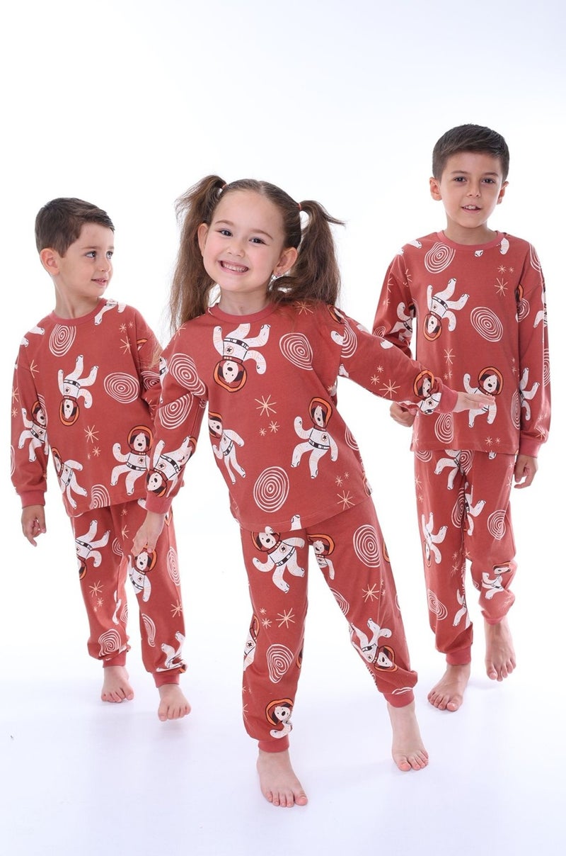 Zuzunga Cute Astronaut Bobi Tile Children's Pajama Set - Image 4