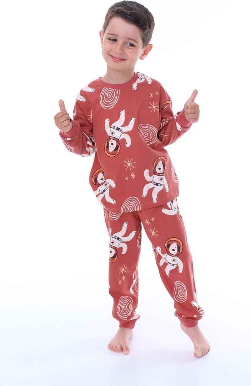 Zuzunga Cute Astronaut Bobi Tile Children's Pajama Set - Image 5