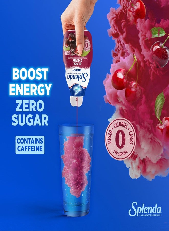 SPLENDA Energy Liquid Water Enhancer Drops, Sugar Free, Zero Calorie, Natural Flavor, Concentrated Drink Mix, 3.11 Fl Oz Each Bottle (Black Cherry, 2 Pack) - Image 2