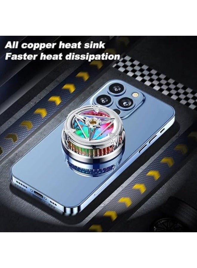 X36 RGB Magnetic Mobile Phone Cooler - Ice Magnetic Cooling Fan with Digital Display | Transparent - Image 3