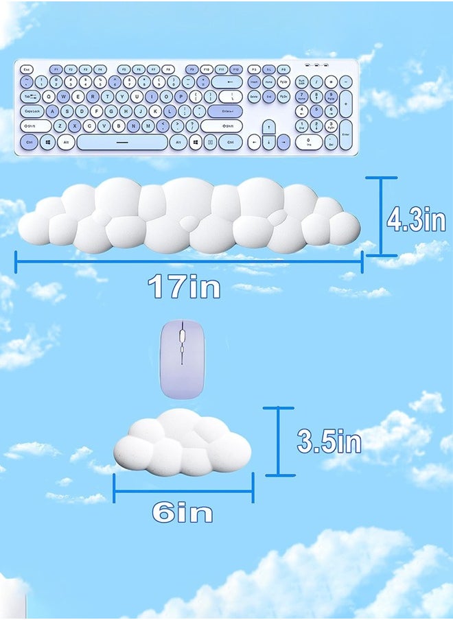 مسند معصم على شكل سحابة للكيبورد، مجموعة مسند معصم للماوس والكيبورد، مسند معصم من البولي يوريثين المقاوم للانزلاق، ناعم ومرن، يمكن أن يخفف الام الكتابة، دعم معصم مريح للمكتب/الكمبيوتر/اللاب توب - pzsku/Z5C9ABB6B844E66BEAB7CZ/45/_/1716632381/fa5088f1-6152-4e78-9b09-20a060623483