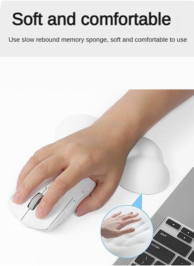Generic - Keyboard Cloud Wrist Rest, Mouse and Keyboard Wrist Rest Set, PU Memory Foam Non-Slip Cloud Wrist Rest, Soft and Elastic, Can Relieve Typing Pain, Ergonomic Wrist Support for Office/Computer/Laptop - Image 1