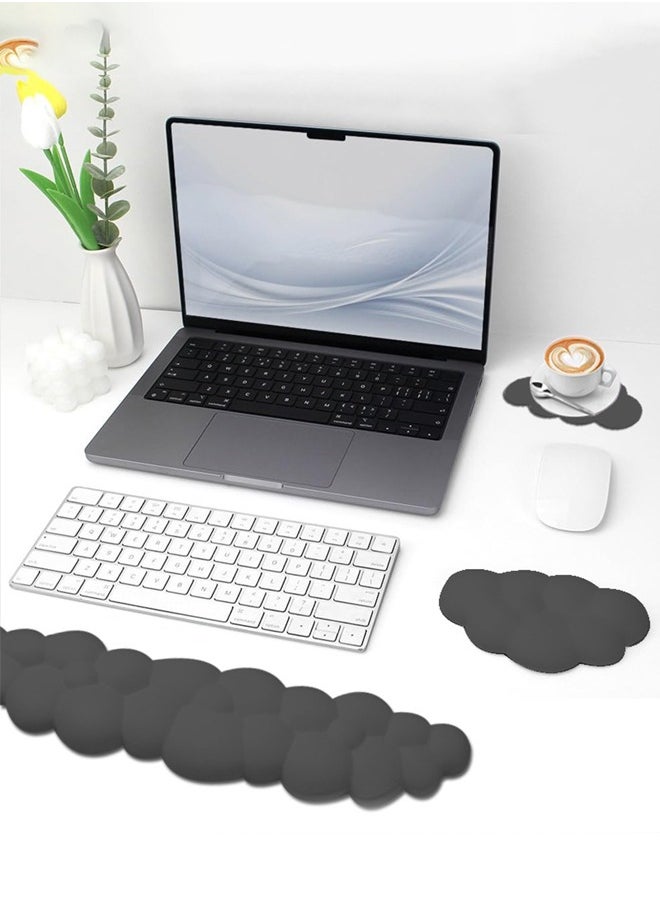 Keyboard Cloud Wrist Rest, Mouse and Keyboard Wrist Rest Set, PU Memory Foam Non-Slip Cloud Wrist Rest, Soft and Elastic, Can Relieve Typing Pain, Ergonomic Wrist Support for Office/Computer/Laptop - pzsku/Z5C9ABB6B844E66BEAB7CZ/45/_/1716632385/b6bd0401-b837-49d7-b66e-4a8bafb2219b