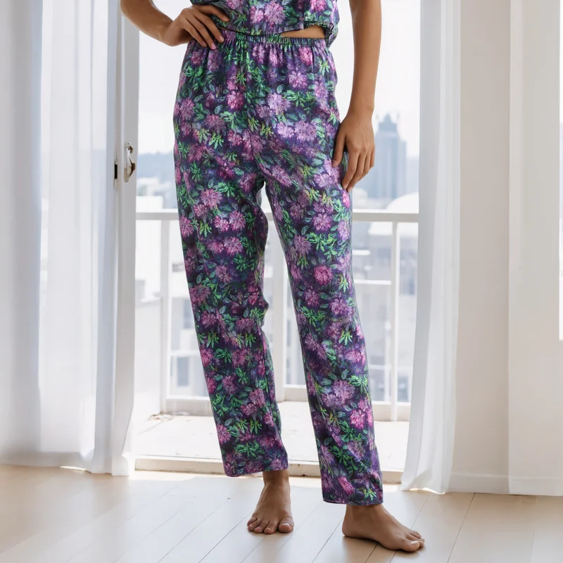 Splash FAV  All-Over Floral Print Robe and Pyjama Set for Women | Best Price UAE