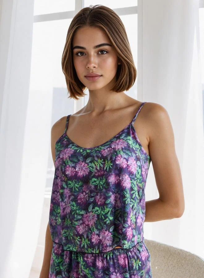 Splash FAV All-Over Floral Print Robe and Pyjama Set