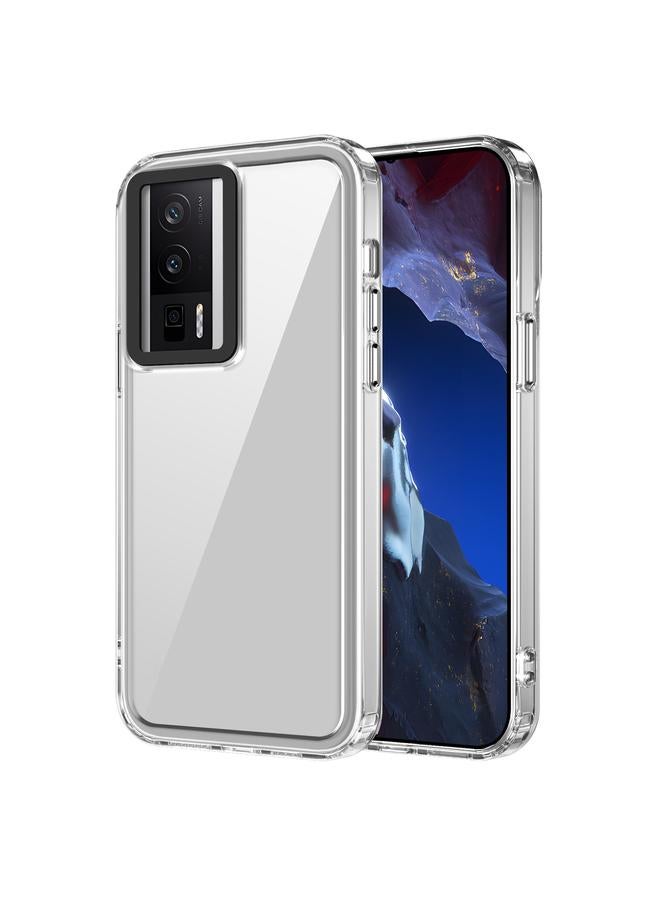 The Bros Case For Xiaomi Poco F5 Pro Transparent Acrylic + TPU Shockproof Phone Case
