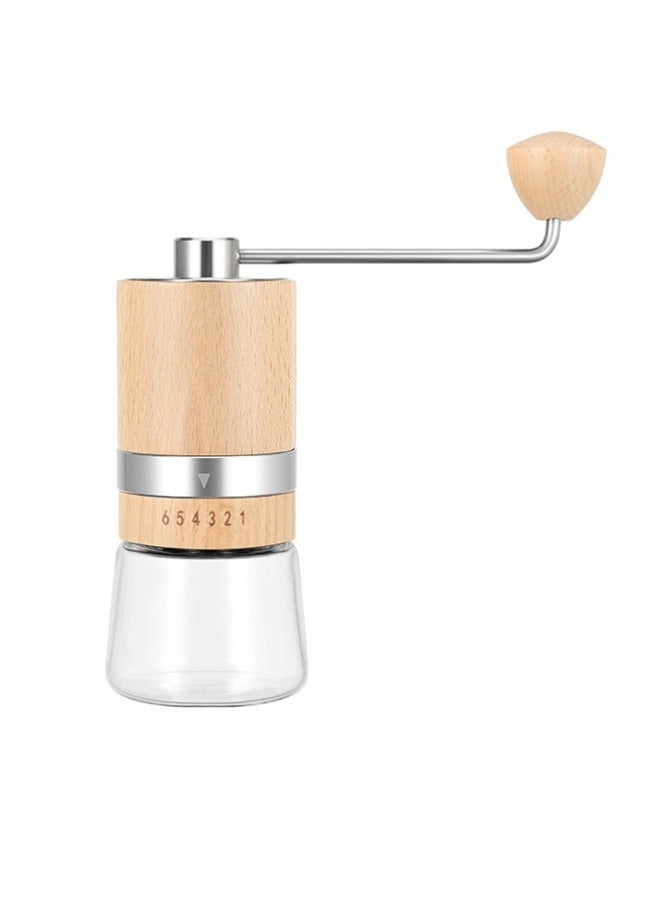M MIAOYAN Hand-cranked coffee grinder household coffee bean grinder manual grinder beech wood long handle hand grinder coffee machine - Image 1