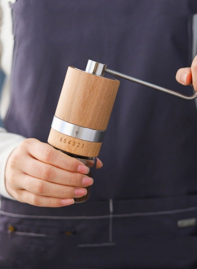 M MIAOYAN Hand-cranked coffee grinder household coffee bean grinder manual grinder beech wood long handle hand grinder coffee machine - Image 4
