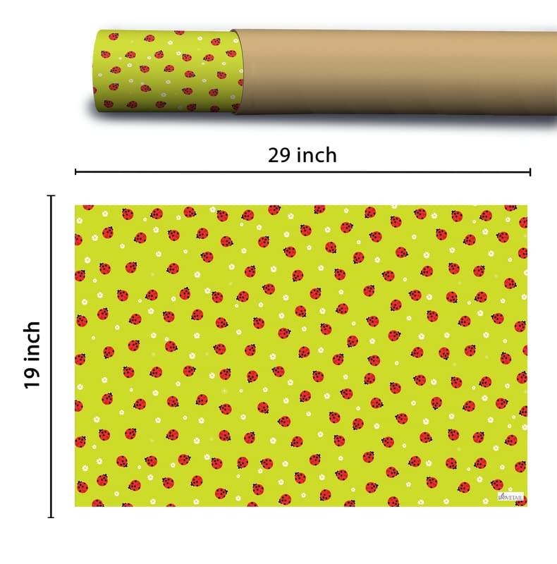 Dovetail Ladybug Hug Kids Gift Wrapping Paper Pack of 10 Sheet - Image 4