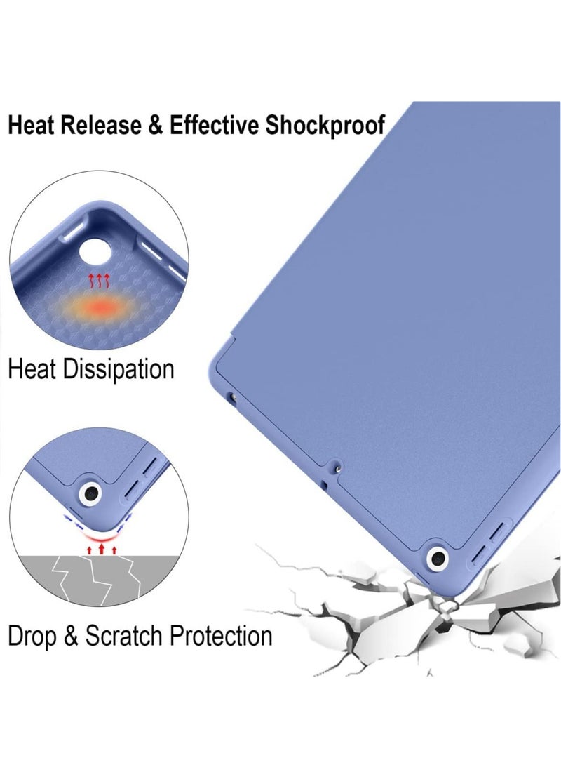 ELTRAZONE iPad 9th/8th/7th Generation case (2021/2020/2019) iPad 10.2-Inch Case with Pencil Holder [Sleep/Wake] Slim Soft TPU Back Smart Magnetic Stand Protective Cover Cases (Blue Purple) - Image 4