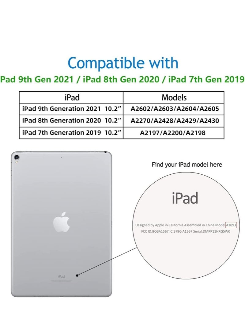 ELTRAZONE iPad 9th/8th/7th Generation case (2021/2020/2019) iPad 10.2-Inch Case with Pencil Holder [Sleep/Wake] Slim Soft TPU Back Smart Magnetic Stand Protective Cover Cases (Blue Purple) - Image 2