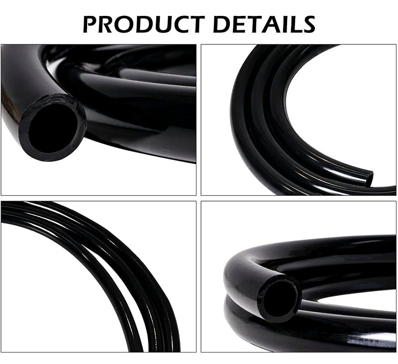 Feelers Black PVC Vinyl Tubing 1" ID x 1-1/4" OD Water Fish Tank Aquarium Air Line Lightweight Hose BPA Free, 9.84 Feet - Image 3