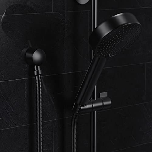 Lavatrum Wall Mounted Supply Elbow, Wall Elbow for Hand Shower, Solid Brass Round Wall Supply Elbow, Check Valve Included (Matte Black) - Image 4