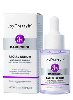 JoyPretty 3% Bakuchiol Serum, With Triple Retinol Complex and 3% Niacinamide, Bakuchiol Oil Face Serum for Women to Reduce Fine Lines and Wrinkles, 40ml Anti-Aging Formula for Smoother, Brighter Skin  - Image 1
