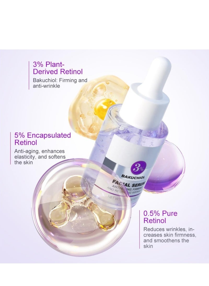 JoyPretty - 3% Bakuchiol Serum, With Triple Retinol Complex and 3% Niacinamide, Bakuchiol Oil Face Serum for Women to Reduce Fine Lines and Wrinkles, 40ml Anti-Aging Formula for Smoother, Brighter Skin - Image 1
