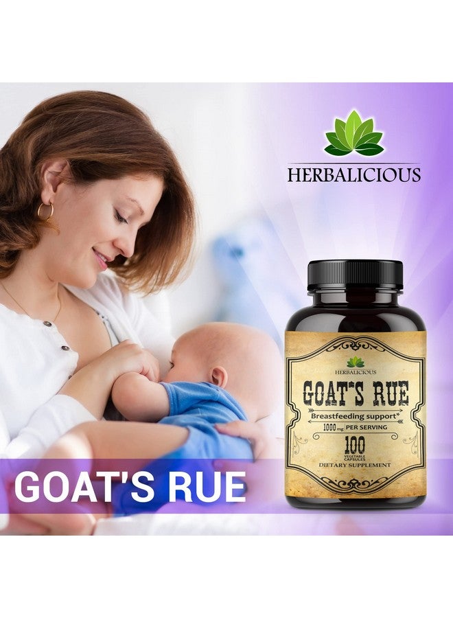 HERBALICIOUS Goat’s Rue Capsules 1000mg - Natural Goats Rue Herbal Supplement - Natural Galega Officinalis for Breast Feeding - Breastmilk Production Food Supplement Support - 100 Caps - Image 2