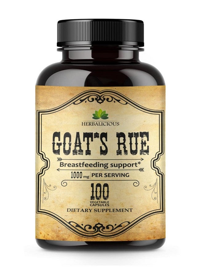 HERBALICIOUS Goat’s Rue Capsules 1000mg - Natural Goats Rue Herbal Supplement - Natural Galega Officinalis for Breast Feeding - Breastmilk Production Food Supplement Support - 100 Caps - Image 1