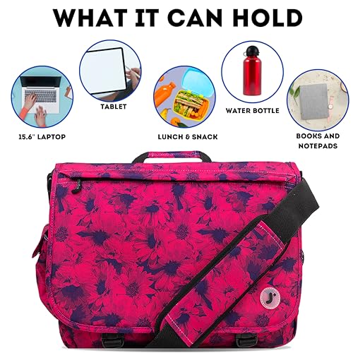 J World New York Thomas Laptop Messenger Bag for Women. Kids Computer Bookbag, Bellis - Image 2