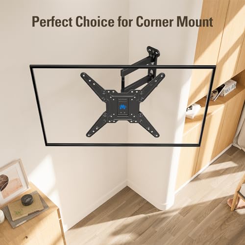 Mounting Dream TV Wall Mount Bracket for Most of 26-55 Inch LED, LCD, OLED and Plasma Flat Screen TV with Full Motion Swivel Articulating Arm up to VESA 400x400mm and 60 lbs, MD2393-MX - Image 2