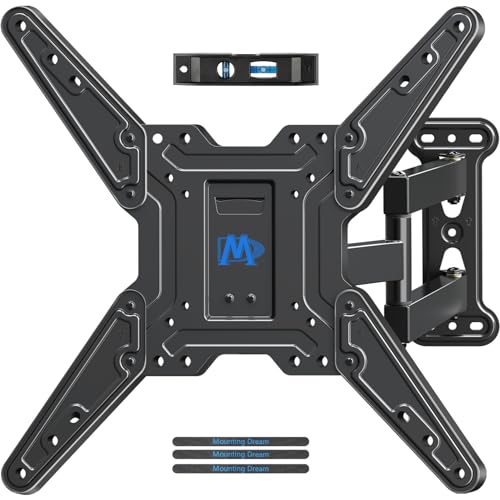 Mounting Dream TV Wall Mount Bracket for Most of 26-55 Inch LED, LCD, OLED and Plasma Flat Screen TV with Full Motion Swivel Articulating Arm up to VESA 400x400mm and 60 lbs, MD2393-MX - Image 1