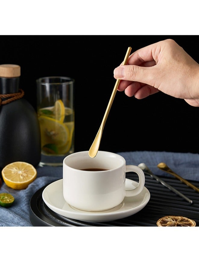 Hayat Comfort Coffee Barista Spoon, SUS304 Stainless Steel Demitasse Espresso Spoons, Tea Spoon, Coffee Stir Sticks for Home and Cafe Use(Gold) - Image 2